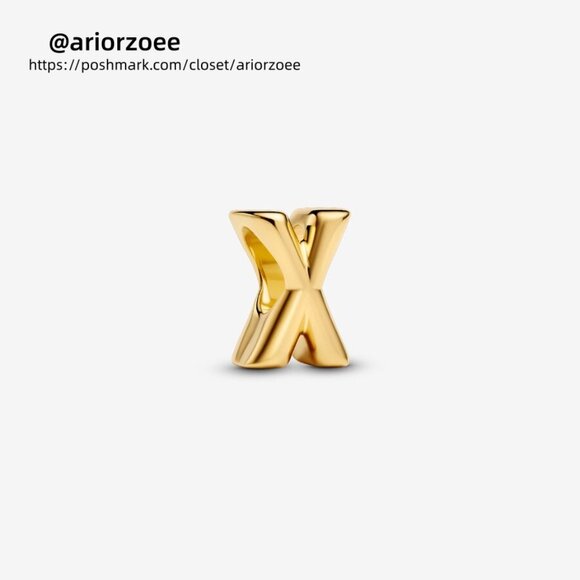 Pandora Letter X Alphabet Mini Charm|Pendant - Picture 1 of 2